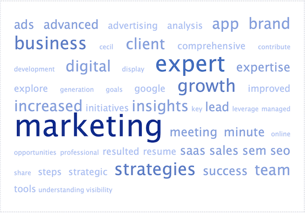 Digital Marketing Skills Wordcloud